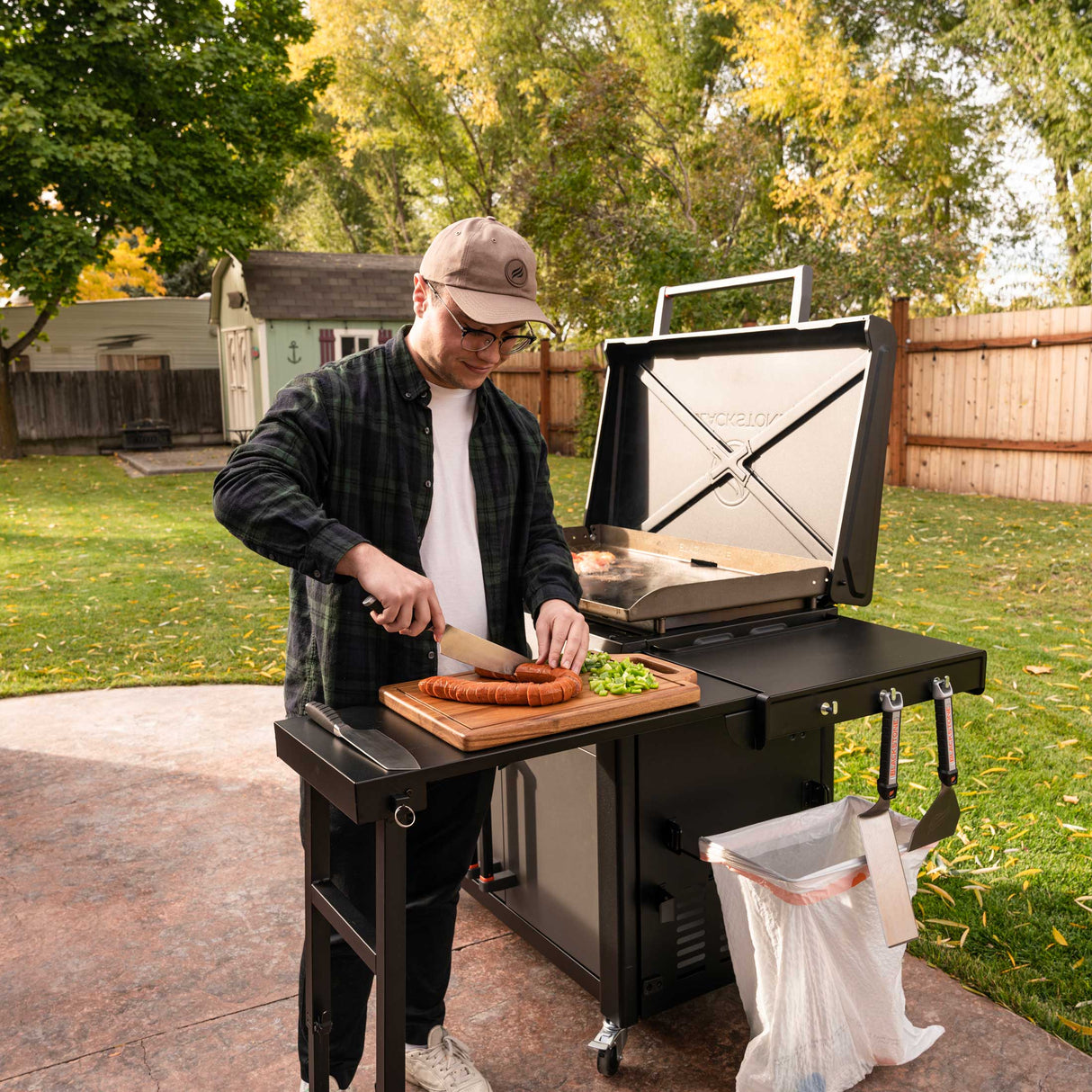 Blackstone 36in Culinary Griddle with Cabinet and Side Table