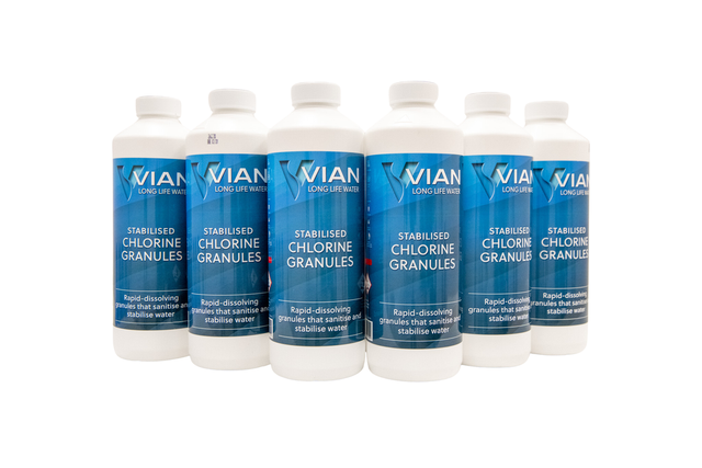 Vian Stabilised Chlorine Granules 1kg - 8 Boxes of 6 (48 units)