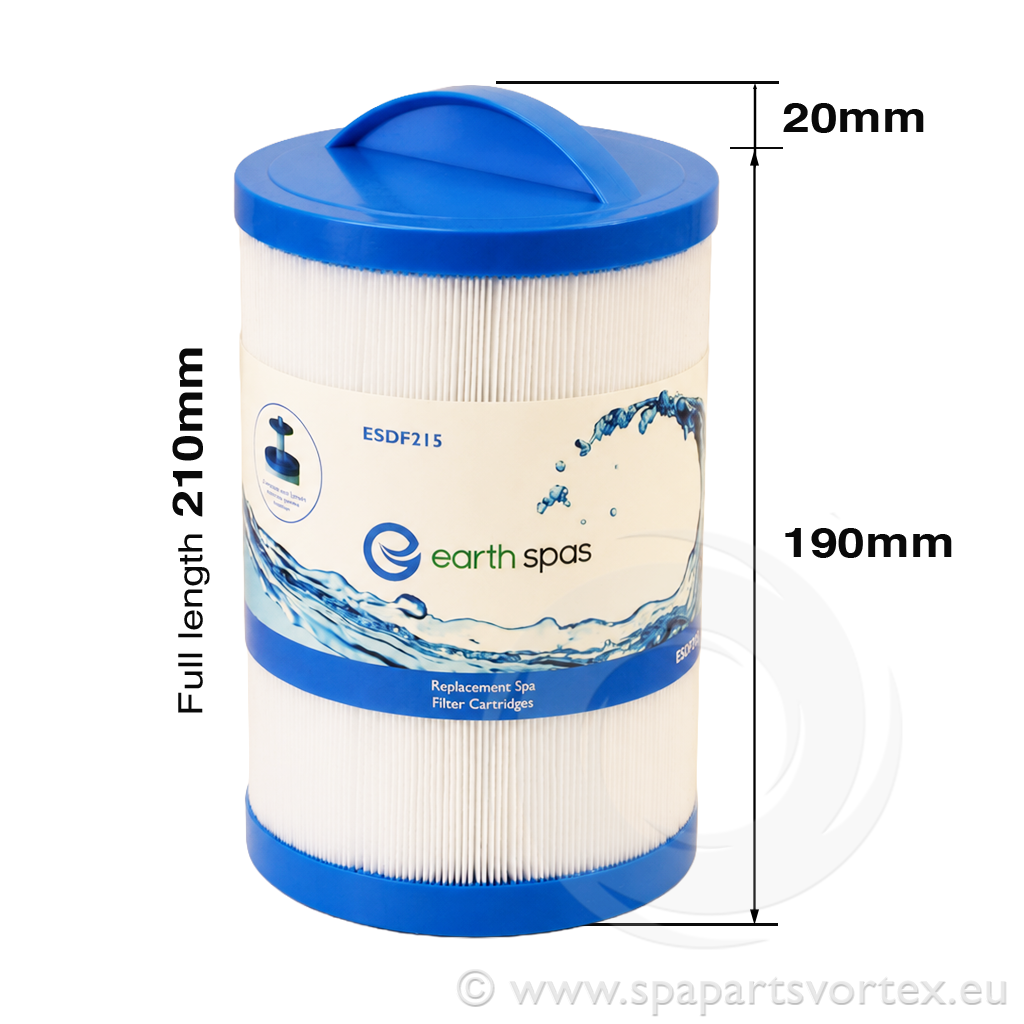 Earth Spas Sanistream Filter Short (210mm) - Box of 9 - image 2