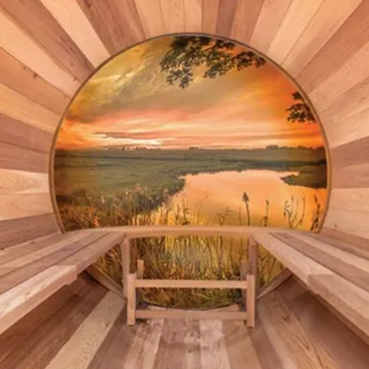 Barrel Sauna 1800 Panoramic