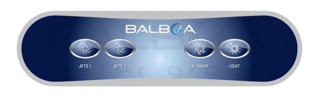 Balboa AX40 Control Panel Overlay (Jets 1, Jets 2, Blower & Light)