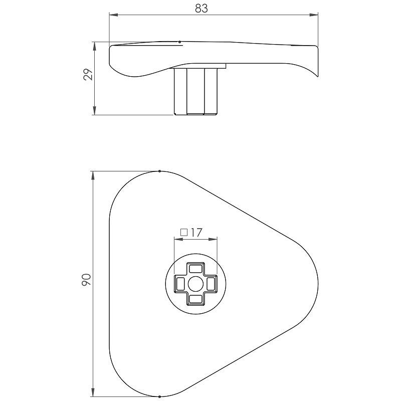 Wellis Water diverter grip 2"" light grey RD" (AE00295) Archive - image 2