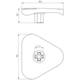 Wellis Water diverter grip 2"" light grey RD" (AE00295) Archive - image 2