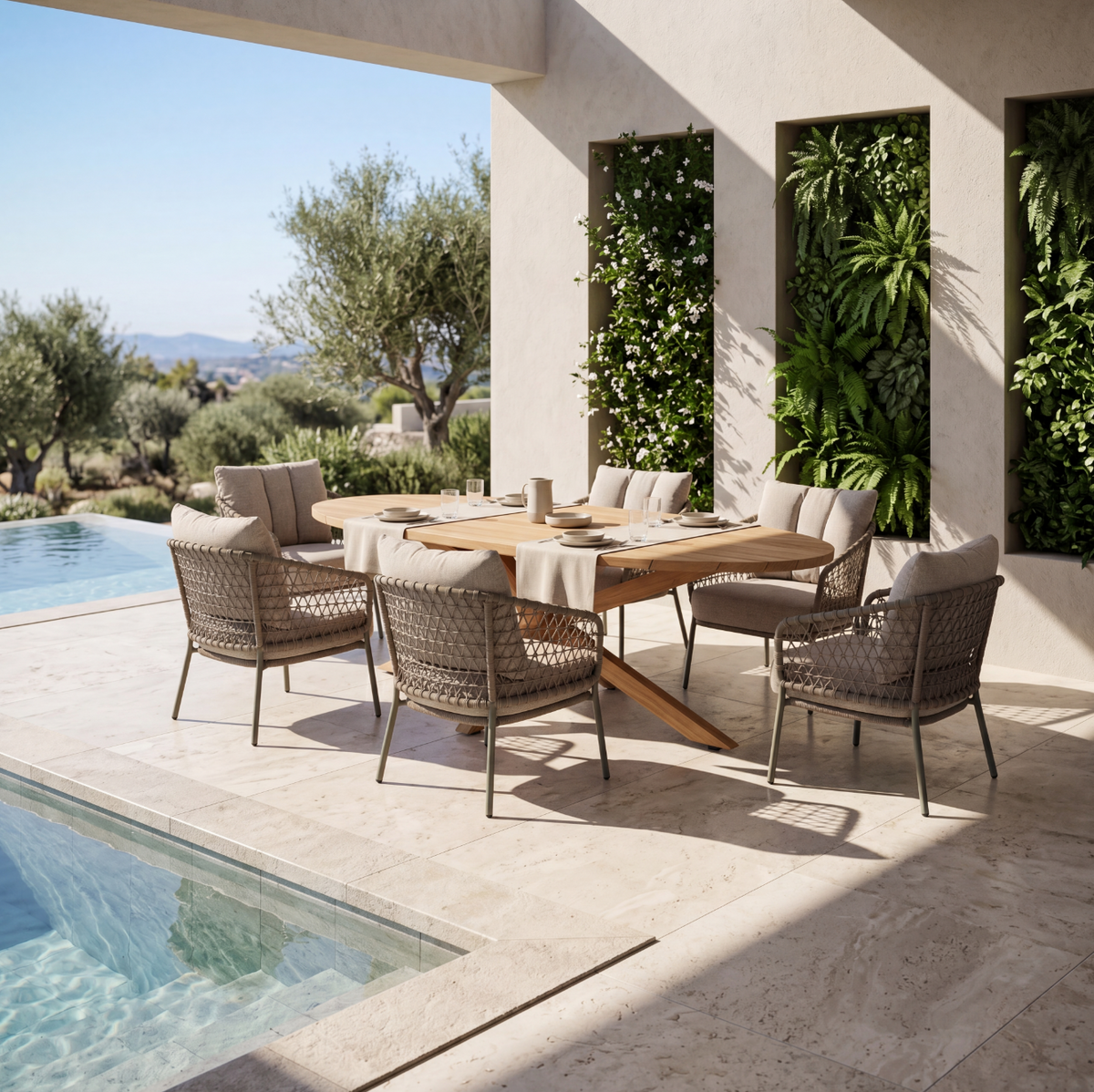 Jura 6 Seat Dining Set With 240cm Prado Table