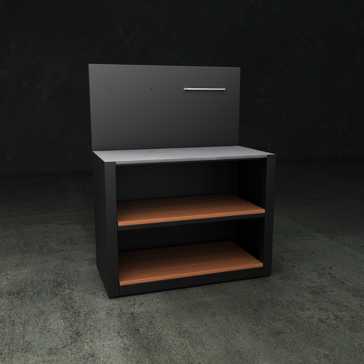 The British Outdoor Kitchen - Open Shelf Cabinet with Composite Wood Shelf