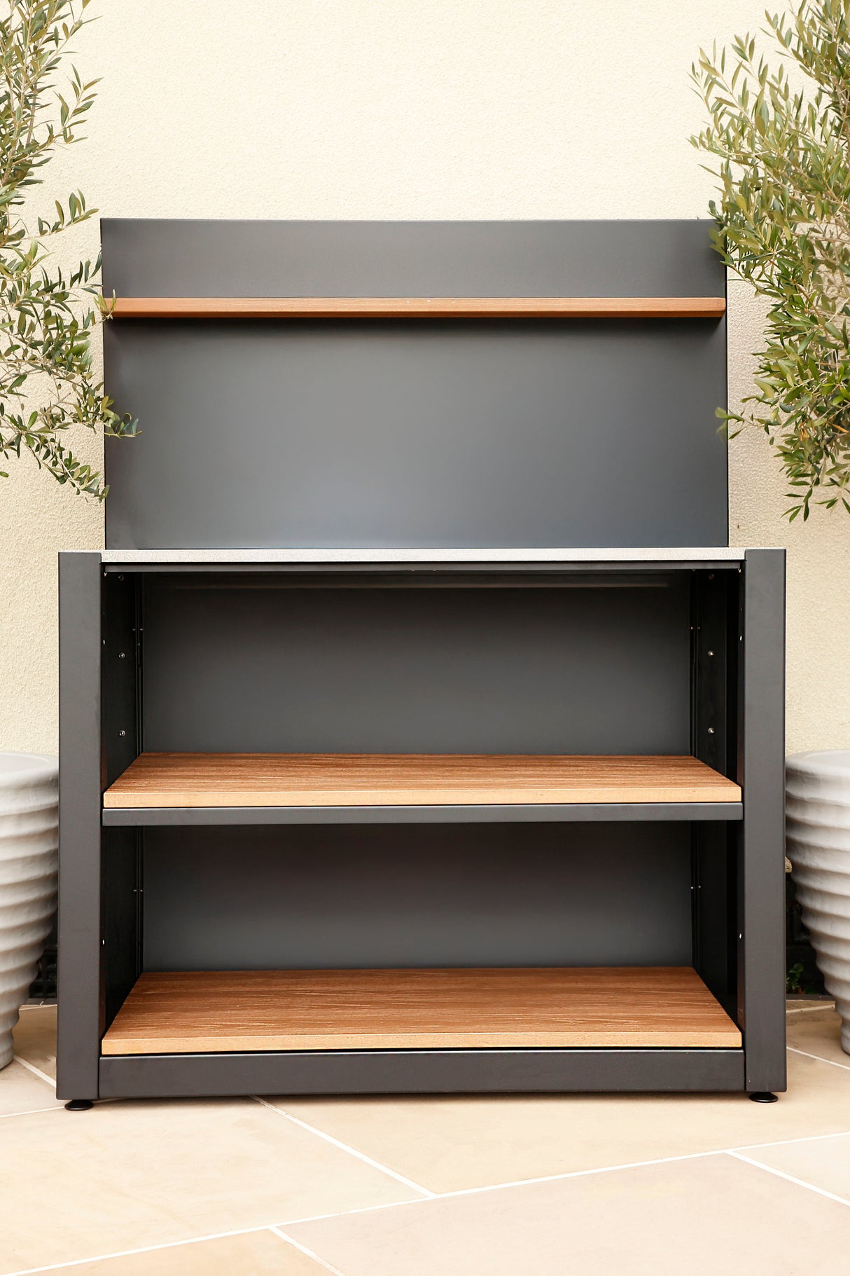 The British Outdoor Kitchen - Open Shelf Cabinet with Composite Wood Shelf