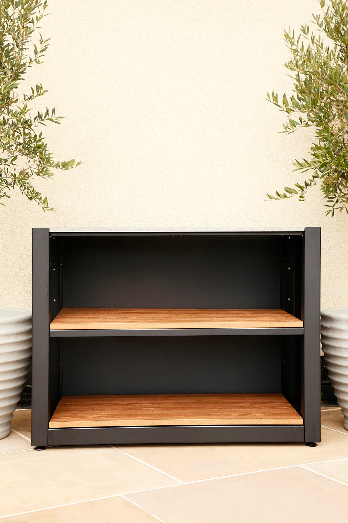 The British Outdoor Kitchen - Open Shelf Cabinet with Composite Wood Shelf