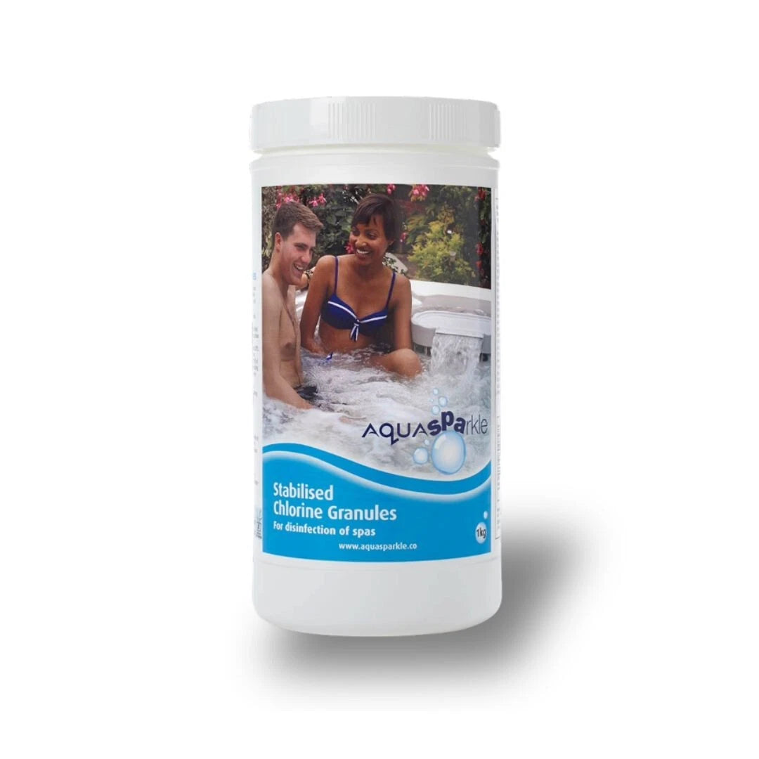 Aquasparkle 1kg Stabilised Chlorine Granules Hot Tub Spa Pool Chemicals